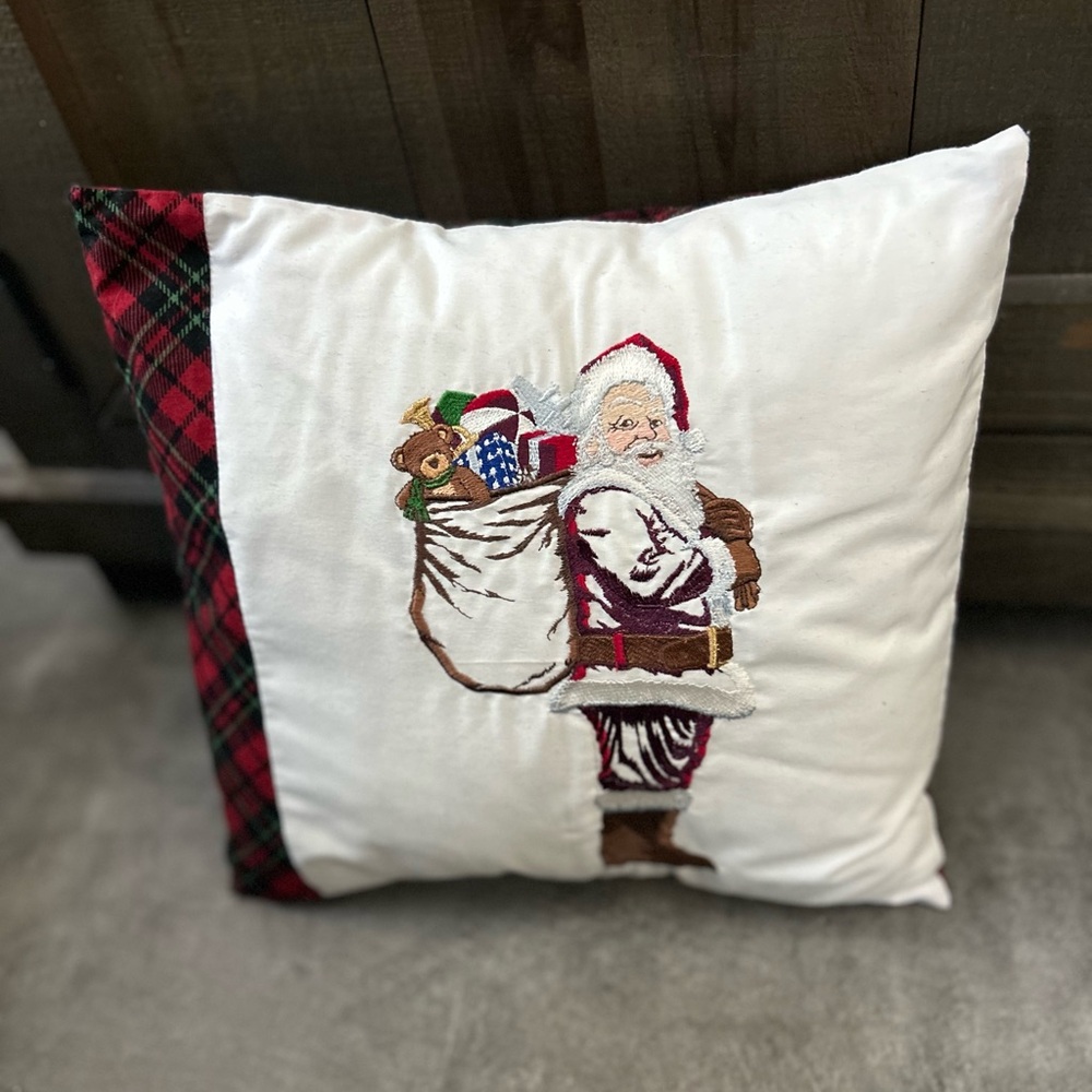 Santa pillow 12” x 12”